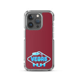 Vegas Dripping iPhone Case Burgundy