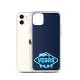 Vegas Dripping iPhone Case Navy Blue