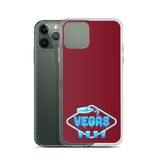 Vegas Dripping iPhone Case Burgundy