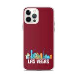 Las Vegas Skyline iPhone Case Burgundy