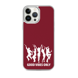 Good Vibes Only iPhone Case Burgundy