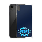 Vegas Dripping iPhone Case Navy Blue