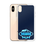 Vegas Dripping iPhone Case Navy Blue