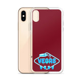 Vegas Dripping iPhone Case Burgundy