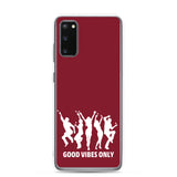 Good Vibes Only Samsung Phone Case Burgundy