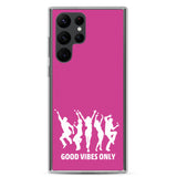 Good Vibes Only Samsung Phone Case Pink